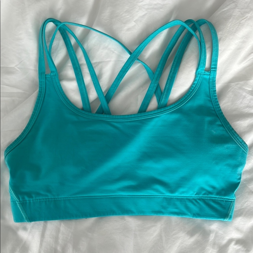 Gap Fit Teal Strappy Sports Bra